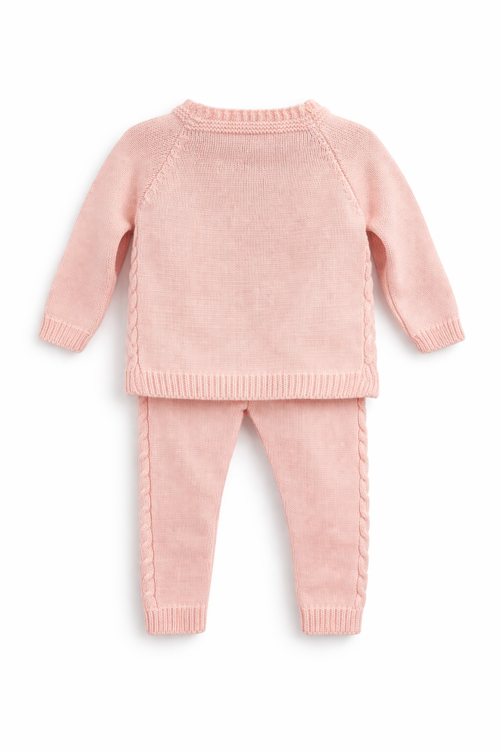 Komplet sweterkowy dziewczęcy różowy Becol 1613-30126-40