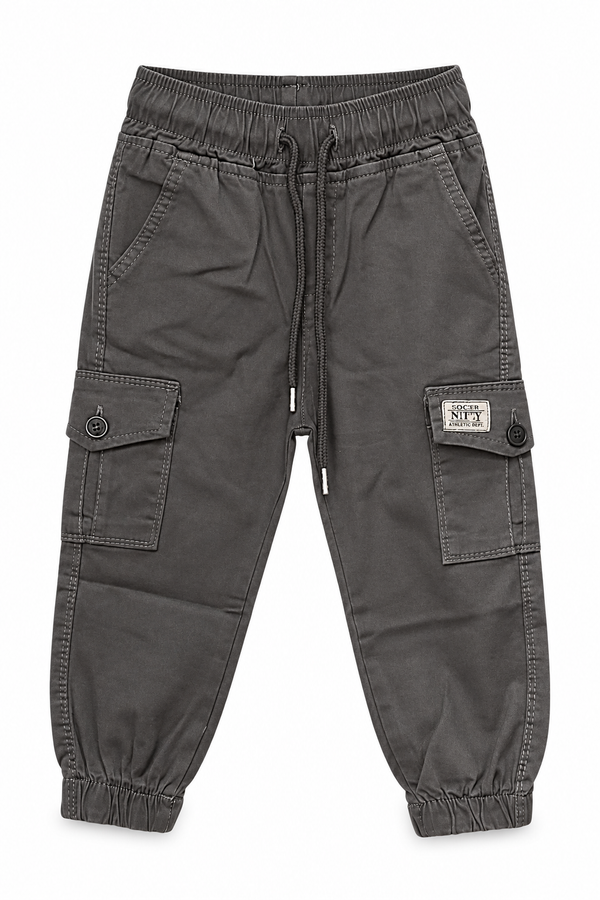 Spodnie joggery bojówka chłopięce grafit Gocer 5493-3926-22