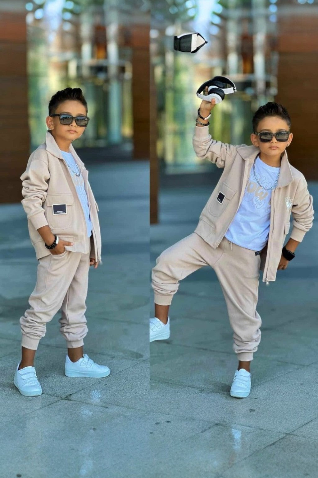 Komplet WOW chłopięcy beżowy Bam Bam 60275-9326-1