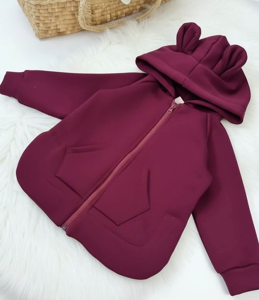 Bluza ocieplana dziewczęca bordowy Zula-handmade 6085-6826