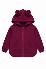 Bluza ocieplana dziewczęca bordowy Zula-handmade 6085-6826