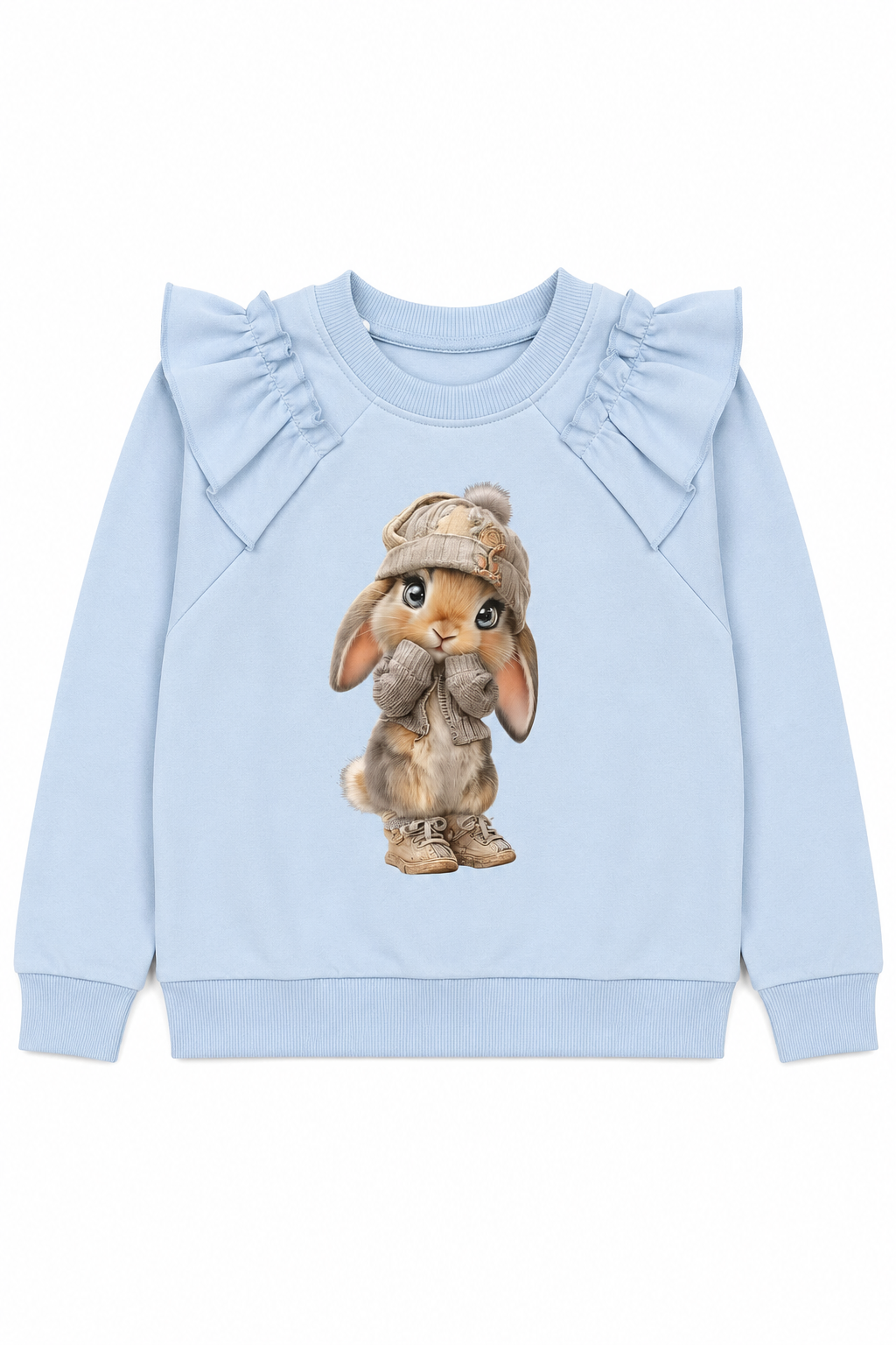 Bluza falbanka królik dziewczęca niebieski Bambola 6920-25826