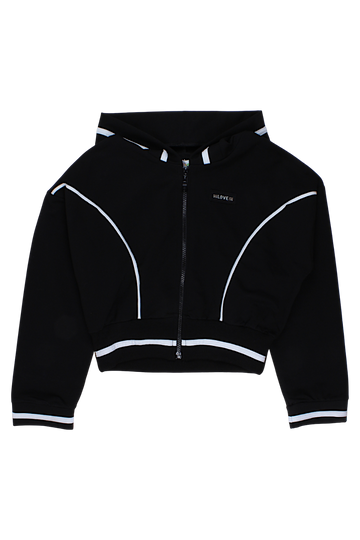 Bluza rozsuwana dziewczęca czarna Bermini 8076-28825