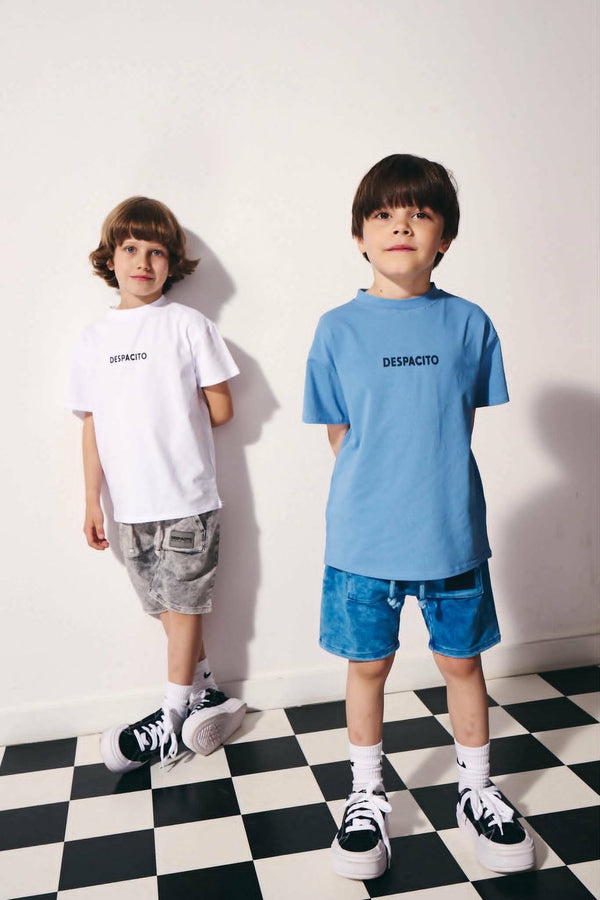T-shirt Basic chłopięca niebieski Despacito 6069-29526