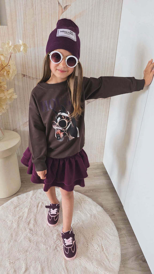 Bluza koń dziewczynka czekolada Igomil 9303-20926-17