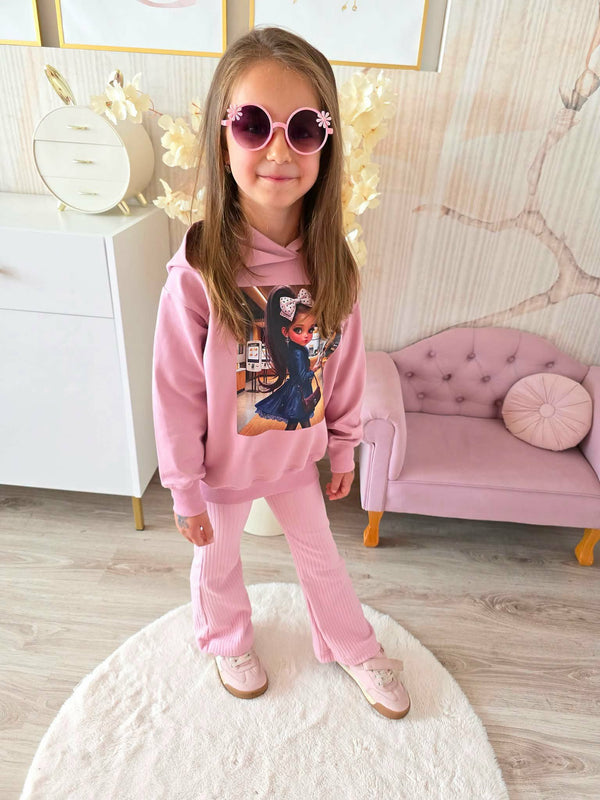 Bluza z kapturem dziewczynka róż Igomil 9304-20926-40