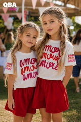 T-shirt dziewczęcy czerwony Qba 5108-9526-18