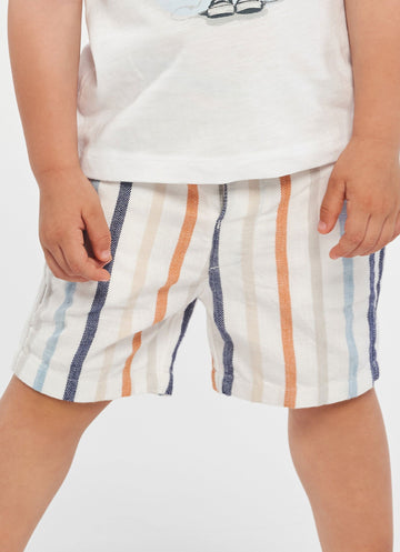 Birba&Trybeyound 61036-00-96Z Szorty w paski kolor krem -  - #tag1# - #tag2# - #tag3# - #tag4#
