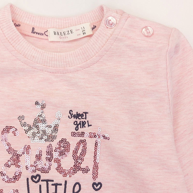 Bluza Cienka dziewczynka róż melanż 4438-131123  GKMOD -  - #tag1# - #tag2# - #tag3# - #tag4#