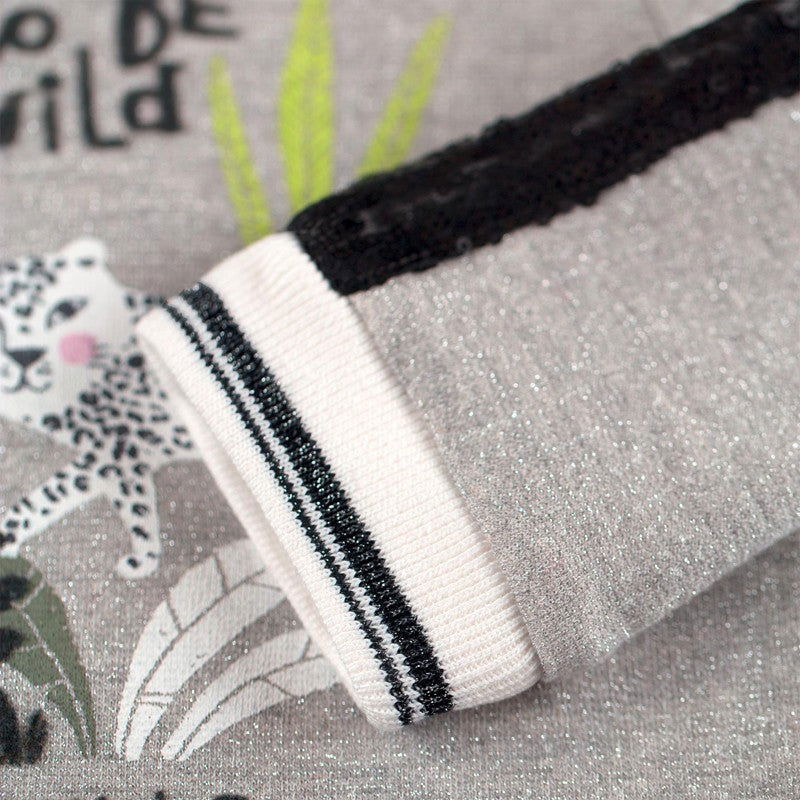 Bluza z cekinami dla dziewczynki Baby Boboli 211004-8034 kolor szary -  - #tag1# - #tag2# - #tag3# - #tag4#