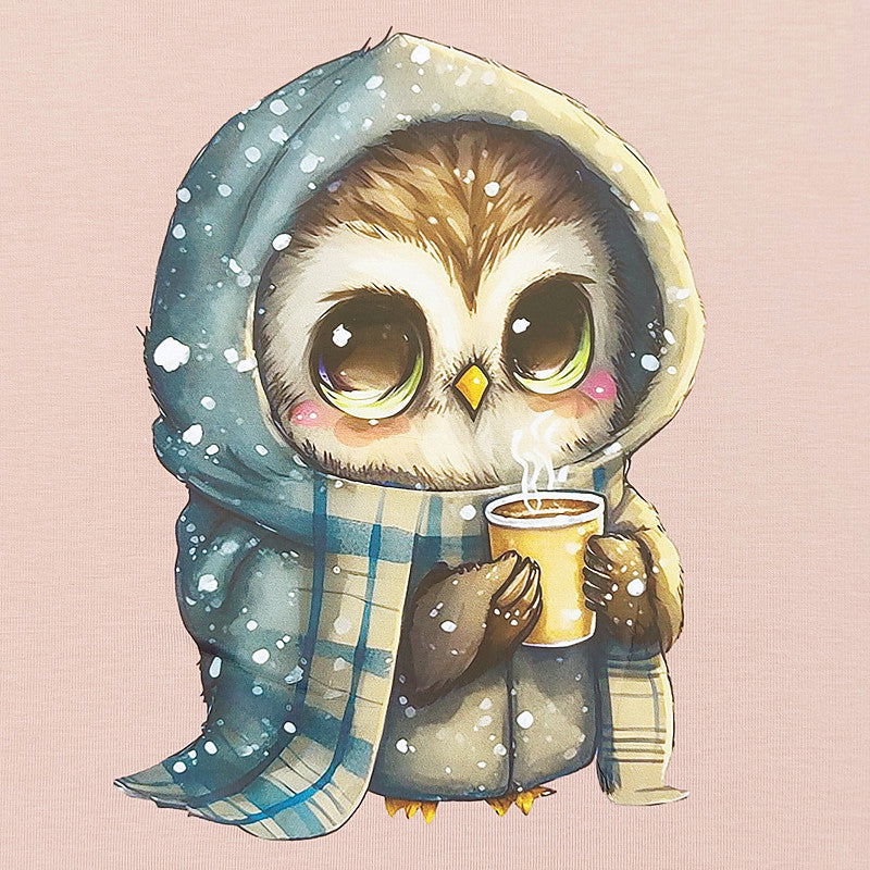 Bluzka Długi Rękaw Sowa dziewczynka pudrowy róż 4616-71023  GKMOD -  - #tag1# - #tag2# - #tag3# - #tag4#