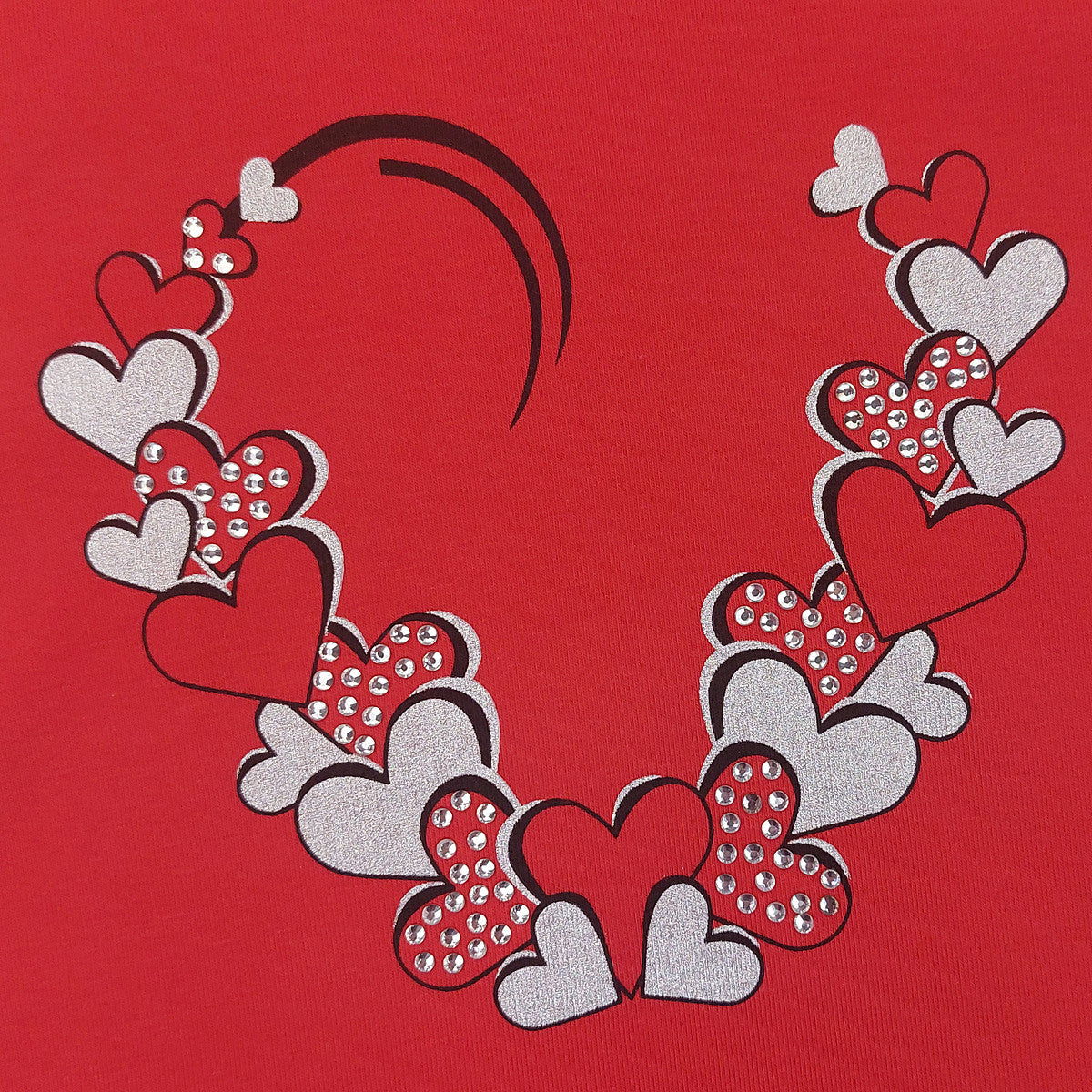 Bluzka Serca dziewczynka czerwony 1523-11223  GKMOD -  - #tag1# - #tag2# - #tag3# - #tag4#