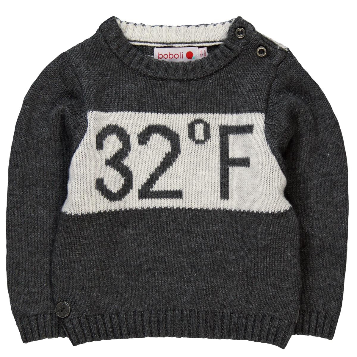 Boboli 344001_8070 sweter kolor szary -  - #tag1# - #tag2# - #tag3# - #tag4#