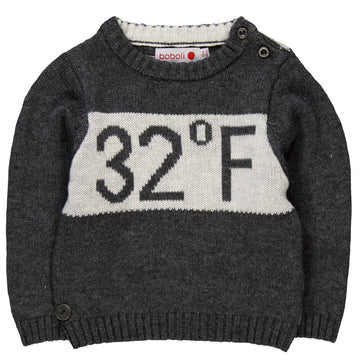 Boboli 344001_8070 sweter kolor szary -  - #tag1# - #tag2# - #tag3# - #tag4#