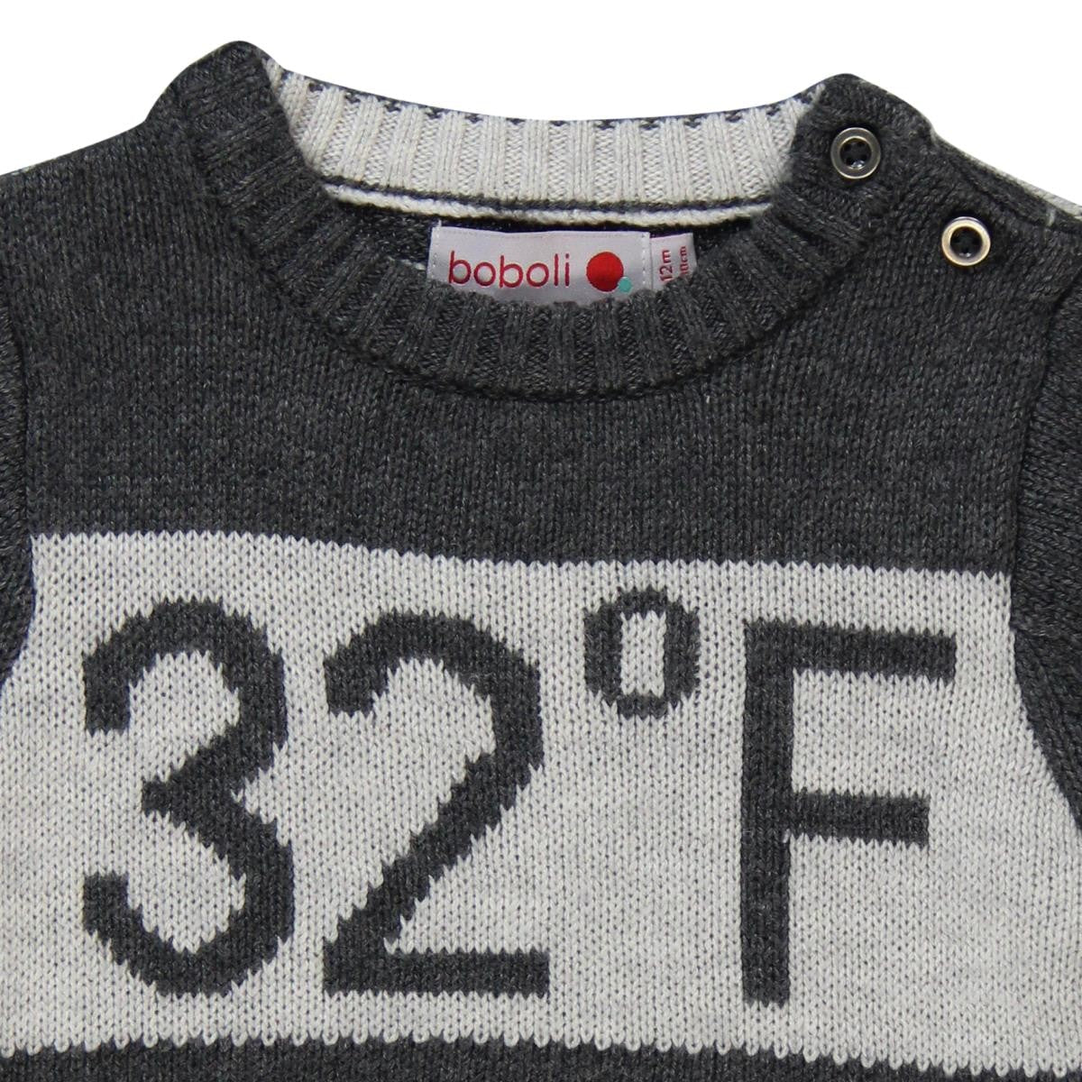 Boboli 344001_8070 sweter kolor szary -  - #tag1# - #tag2# - #tag3# - #tag4#