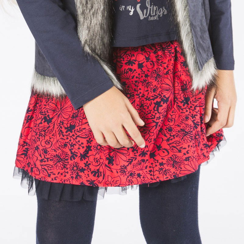 Boboli 434012_9583 spódnica kolor czerwony -  - #tag1# - #tag2# - #tag3# - #tag4#