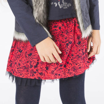 Boboli 434012_9583 spódnica kolor czerwony -  - #tag1# - #tag2# - #tag3# - #tag4#