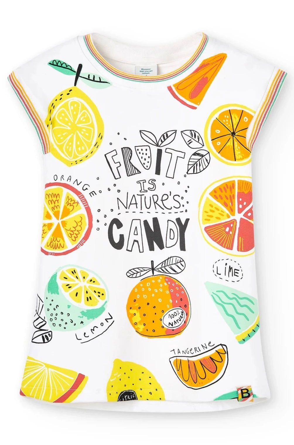 Boboli 456184-1100 Sukienka bawełniana dziewczynka kolor biały -  - #tag1# - #tag2# - #tag3# - #tag4#