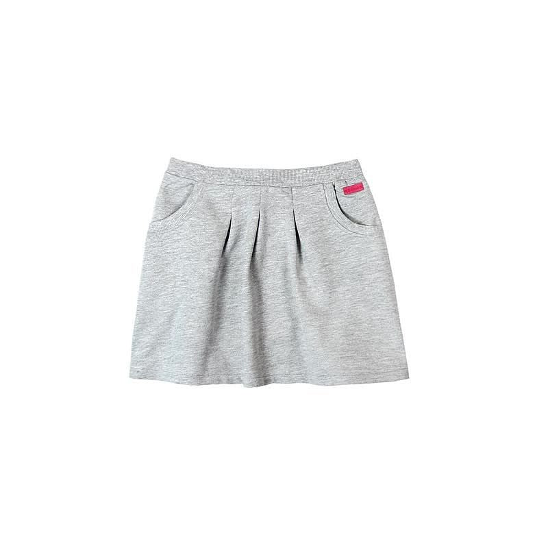Boboli 465061-8018 Spódnica dziewczeca z kieszonkami i zakładkami kolor szary melanż -  - #tag1# - #tag2# - #tag3# - #tag4#
