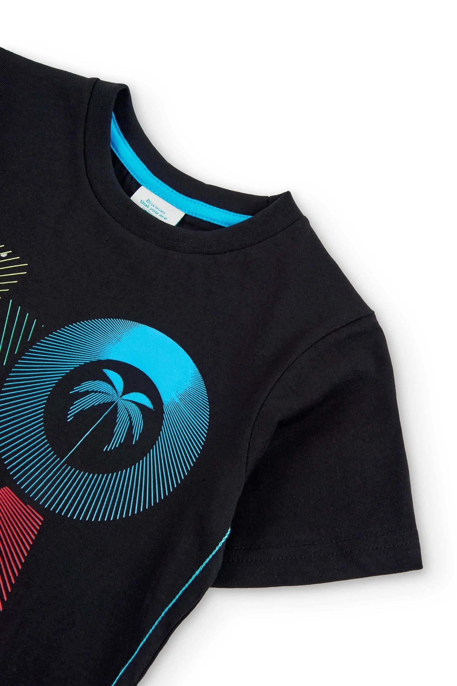 Boboli 526104-890 T-shirt chłopiec kolor czarny -  - #tag1# - #tag2# - #tag3# - #tag4#