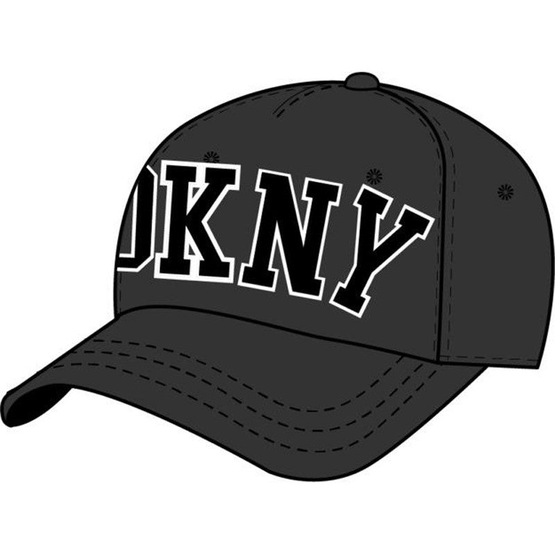 DKNY D31283-09B Czapka z daszkiem dziewczęca kolor czarny -  - #tag1# - #tag2# - #tag3# - #tag4#