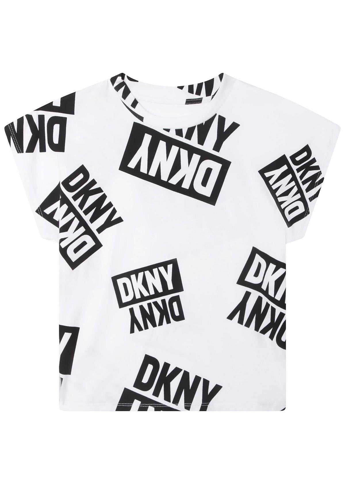 DKNY D35S84-N50 Bluzka dziewczynka kolor biały -  - #tag1# - #tag2# - #tag3# - #tag4#