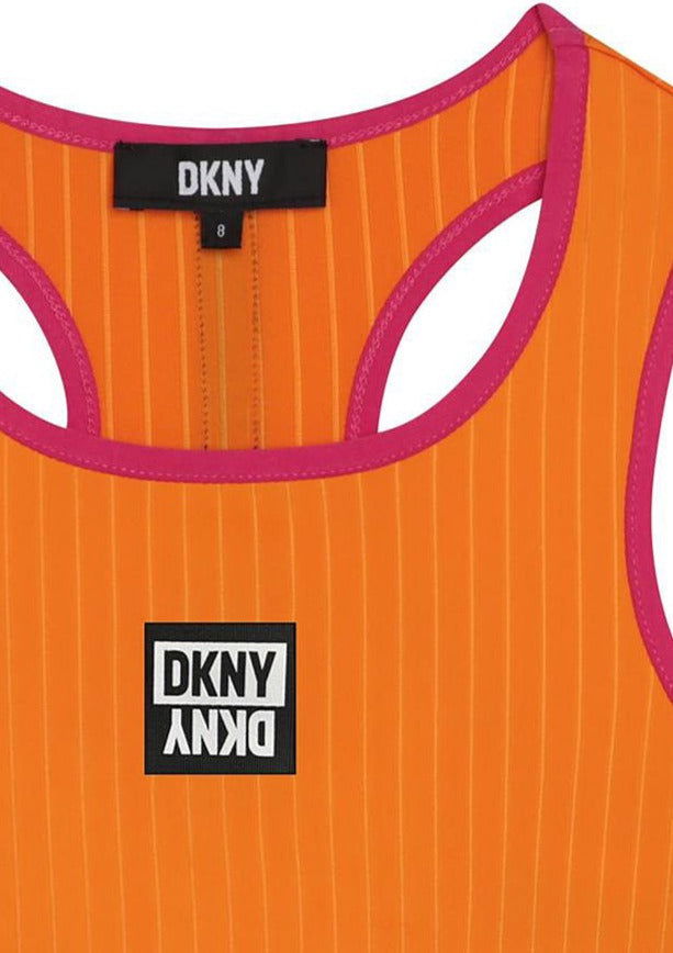 DKNY D35S91-41E Top koszulka na ramiączkach dziewczynka kolor pomarańcz -  - #tag1# - #tag2# - #tag3# - #tag4#