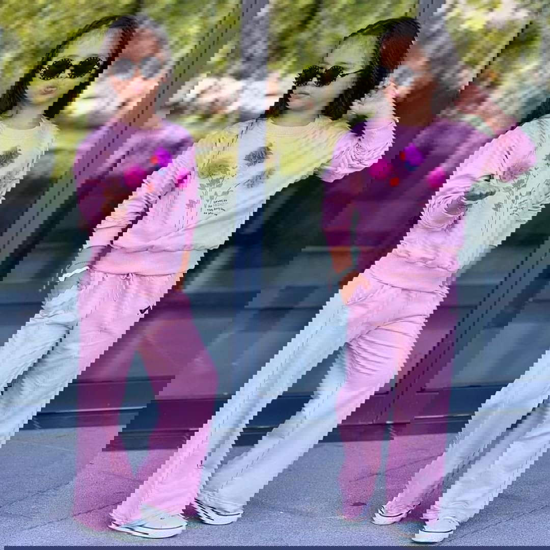 Dres 2 Cz. dziewczynka pudrowy róż 6126-15724 GKMOD -  - #tag1# - #tag2# - #tag3# - #tag4#