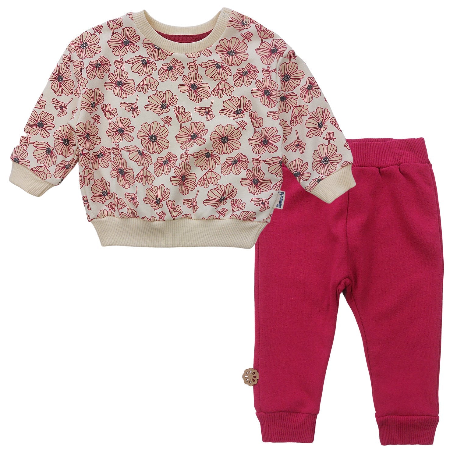 Dres 2 Części dziewczynka krem/fuksja 18084-161223  GKMOD -  - #tag1# - #tag2# - #tag3# - #tag4#