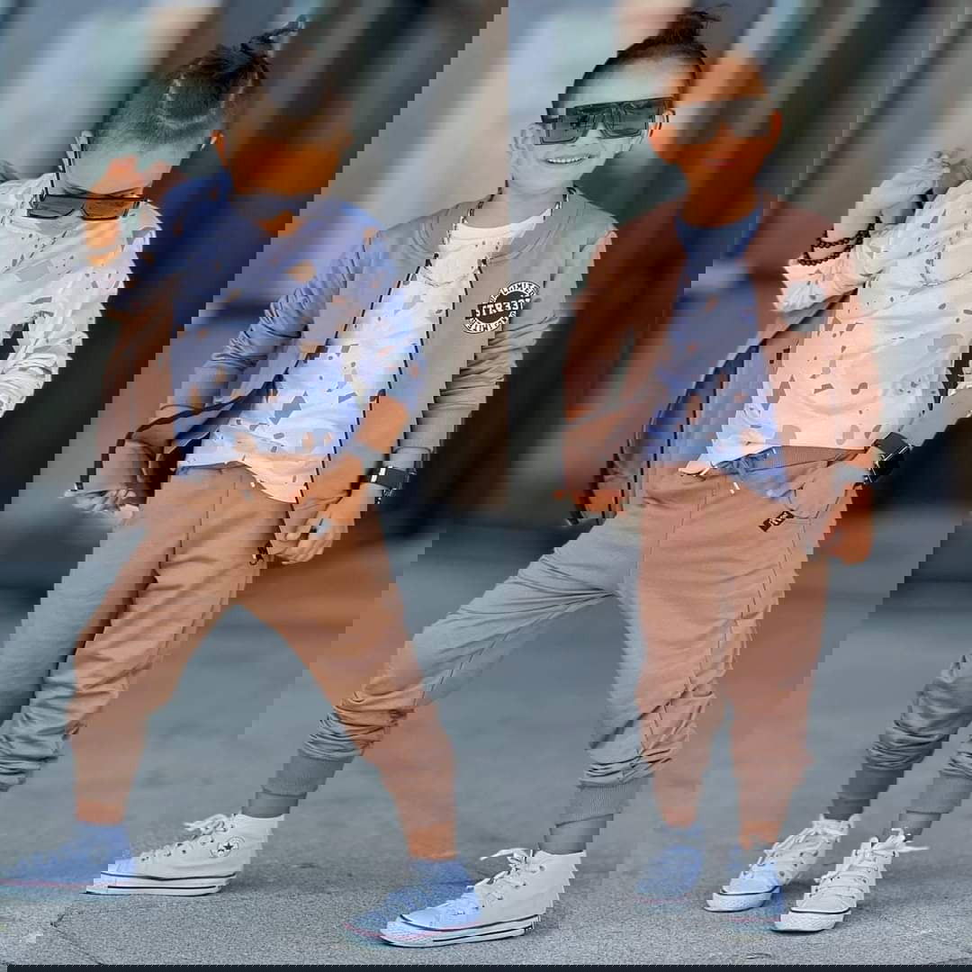 Dres Sportowy 3 Części chłopak beż 8011-31724 GKMOC -  - #tag1# - #tag2# - #tag3# - #tag4#