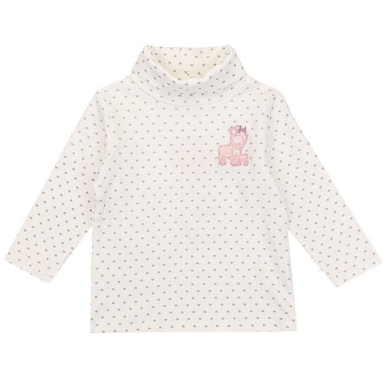 Golf Serduszka dziewczynka biały CY-9712-131123  GKMOD -  - #tag1# - #tag2# - #tag3# - #tag4#