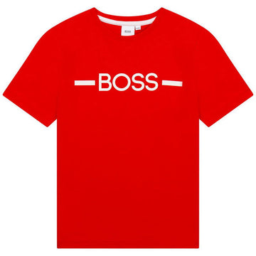 HUGO BOSS J25N29-992 Koszulka z krótkim rękawem chłopięca kolor czerwony -  - #tag1# - #tag2# - #tag3# - #tag4#