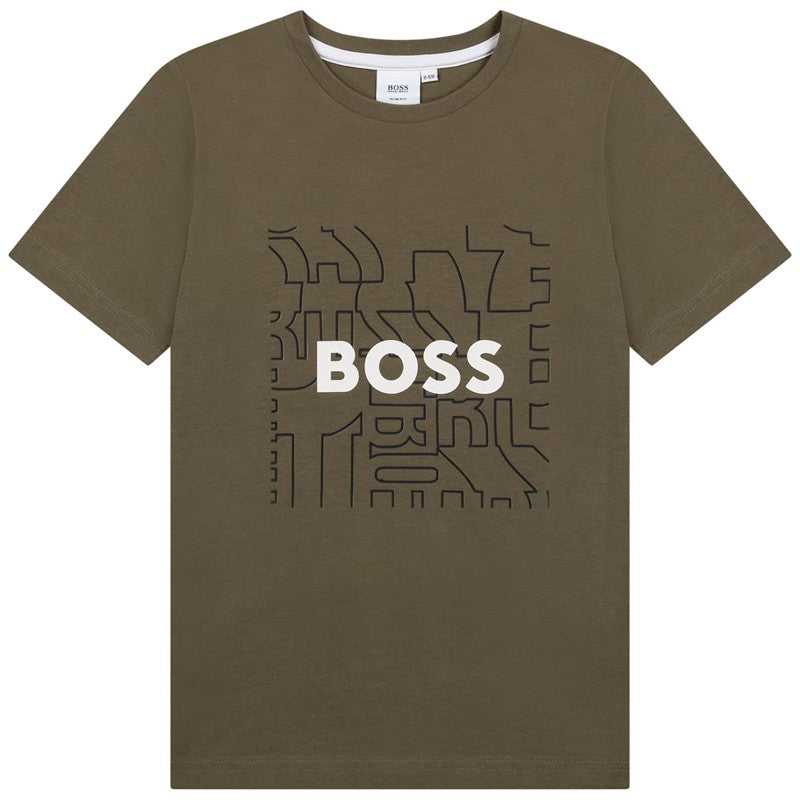 HUGO BOSS J25N35-724 Koszulka z krótkim rękawem chłopięca kolor zielony -  - #tag1# - #tag2# - #tag3# - #tag4#