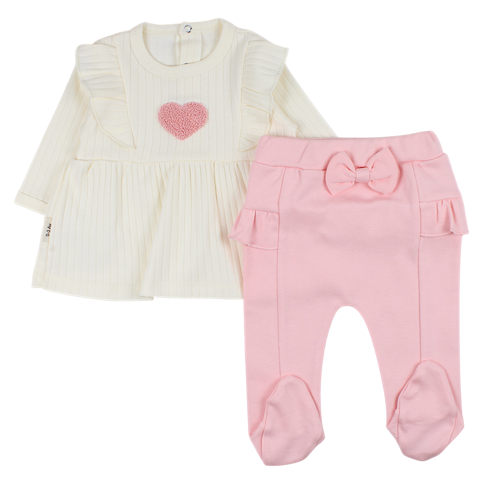 Komplet bluzka i półśpiochy dziewczęcy różowy Baby Can 146635-16525-40