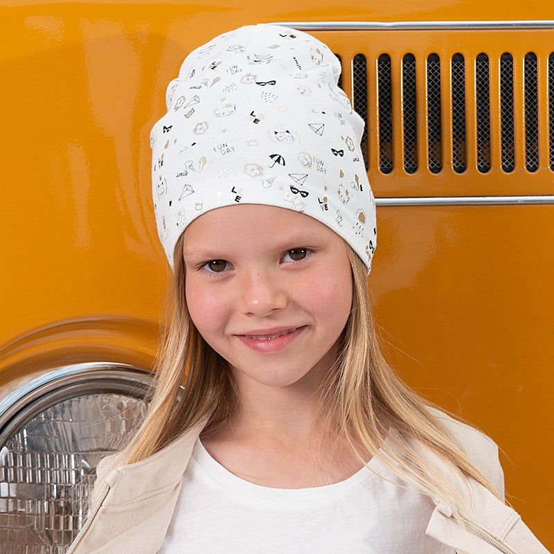 Jamiks czapka dziewczęca przejściowa ekri CERTA JWB115-1 -  - #tag1# - #tag2# - #tag3# - #tag4#