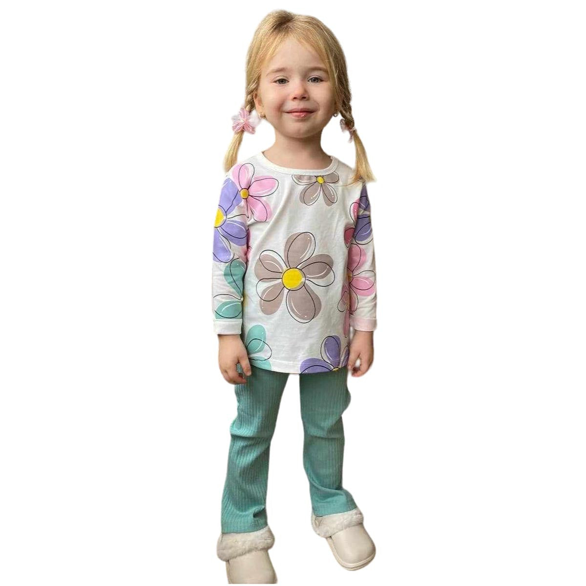 Komplet Bluzka I Getry Dzwony dziewczynka mięta 6315-13324 GKMOD -  - #tag1# - #tag2# - #tag3# - #tag4#