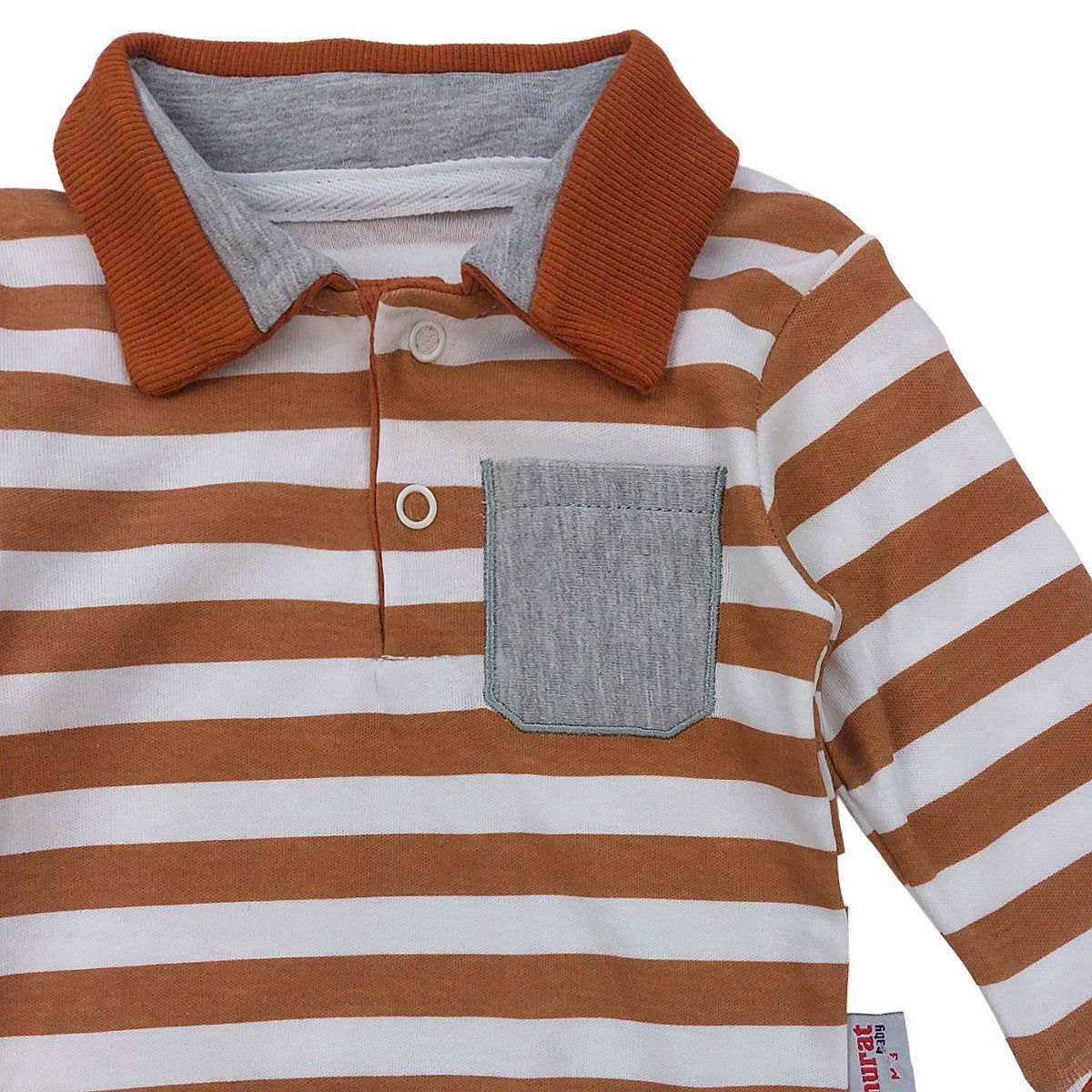 Komplet Body I Spodnie chłopak beż/szary 2977-151223  GKMOC -  - #tag1# - #tag2# - #tag3# - #tag4#