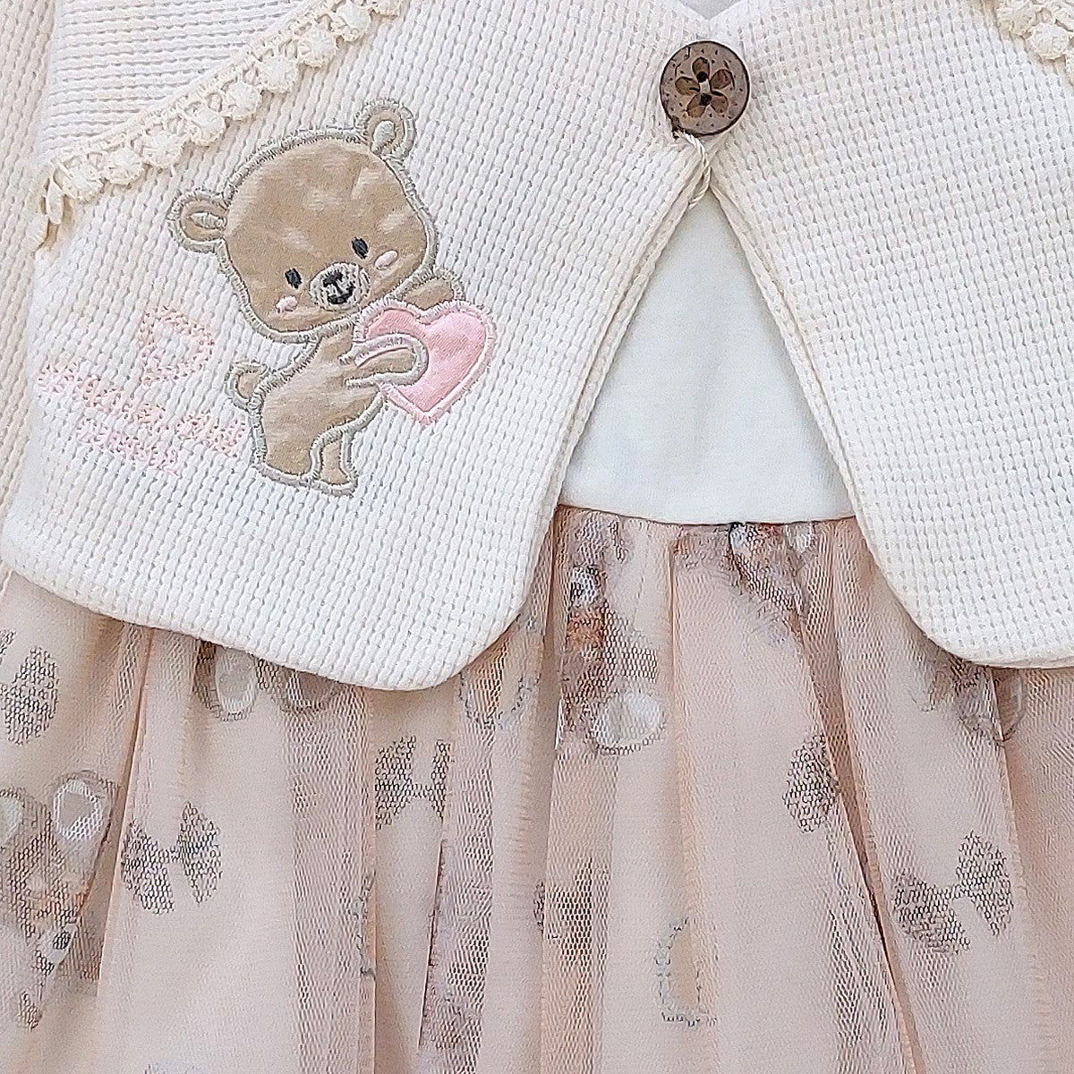 Komplet Sukienka I Bolerko dziewczynka beż 6063-13324 GKMOD -  - #tag1# - #tag2# - #tag3# - #tag4#