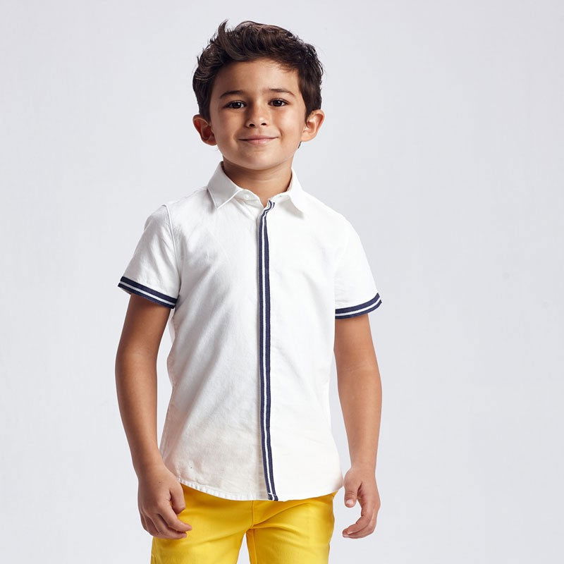 Koszula z krótkim rękawem chłopięca Mayoral 3118-92 Biały -  - #tag1# - #tag2# - #tag3# - #tag4#