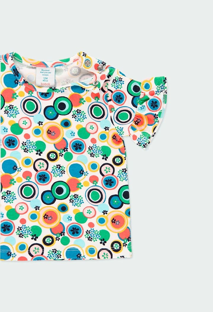 Koszulka z nadrukiem dla dziewczynki Boboli 224019-9825 kolor zielony -  - #tag1# - #tag2# - #tag3# - #tag4#
