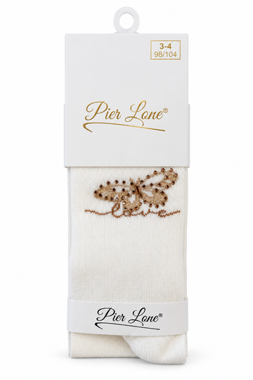 Rajstopy kremowe dziewczęce Pier Lone PL-2267-211026-28