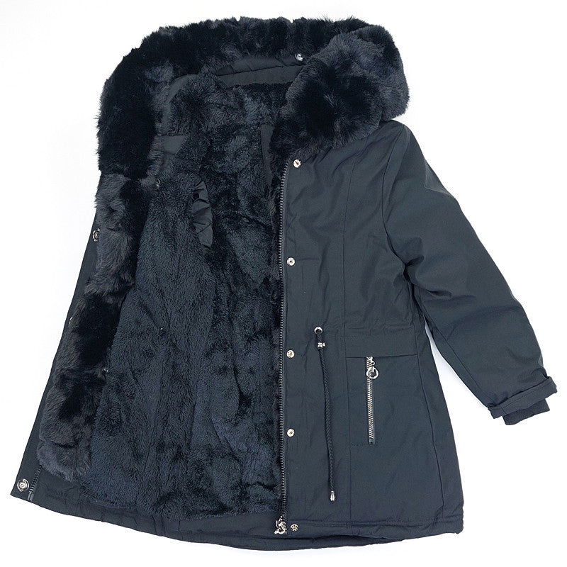 Kurtka Zimowa Z Futerkiem dziewczynka czarny KF559-71023  GKMOD -  - #tag1# - #tag2# - #tag3# - #tag4#