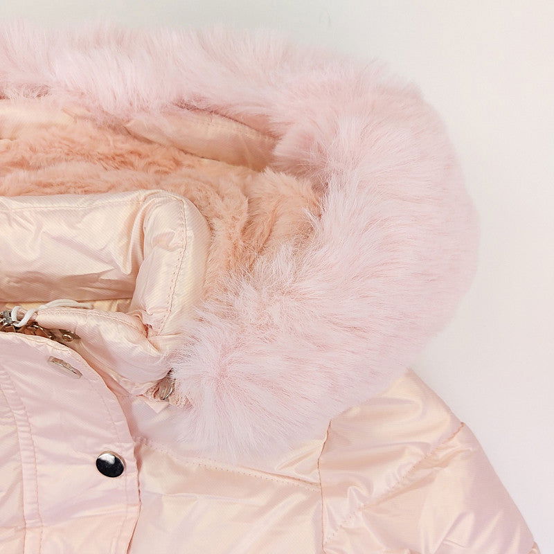 Kurtka Zimowa dziewczynka morela KK2117-271023  GKMOD -  - #tag1# - #tag2# - #tag3# - #tag4#