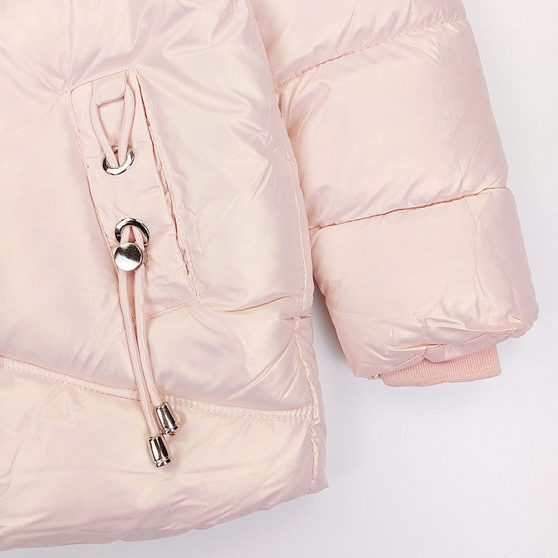 Kurtka Zimowa dziewczynka morela KK2117-271023  GKMOD -  - #tag1# - #tag2# - #tag3# - #tag4#