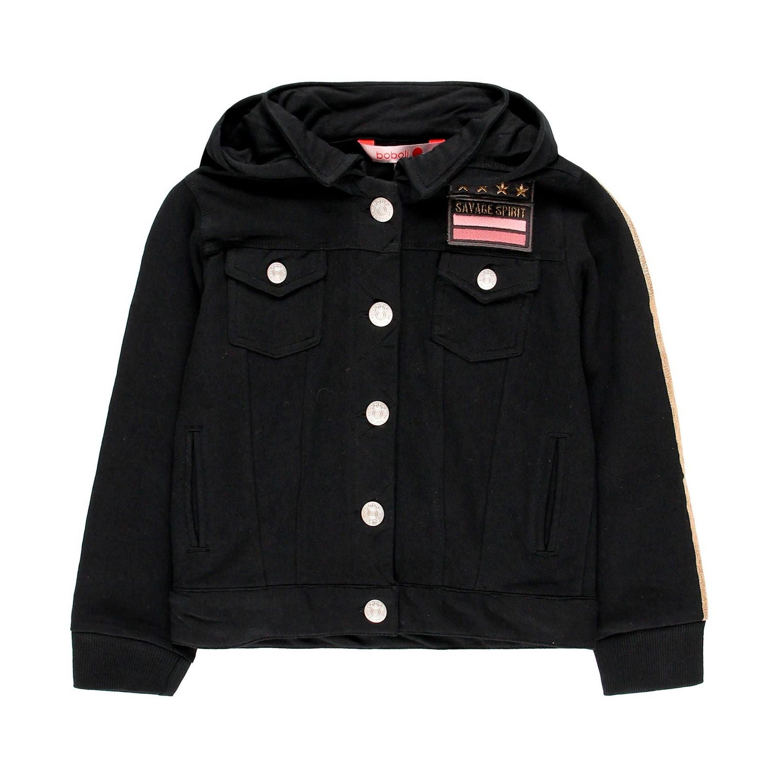 Kurtka dresowa dla dziewczynki Boboli 449186-890 kolor CZARNY -  - #tag1# - #tag2# - #tag3# - #tag4#