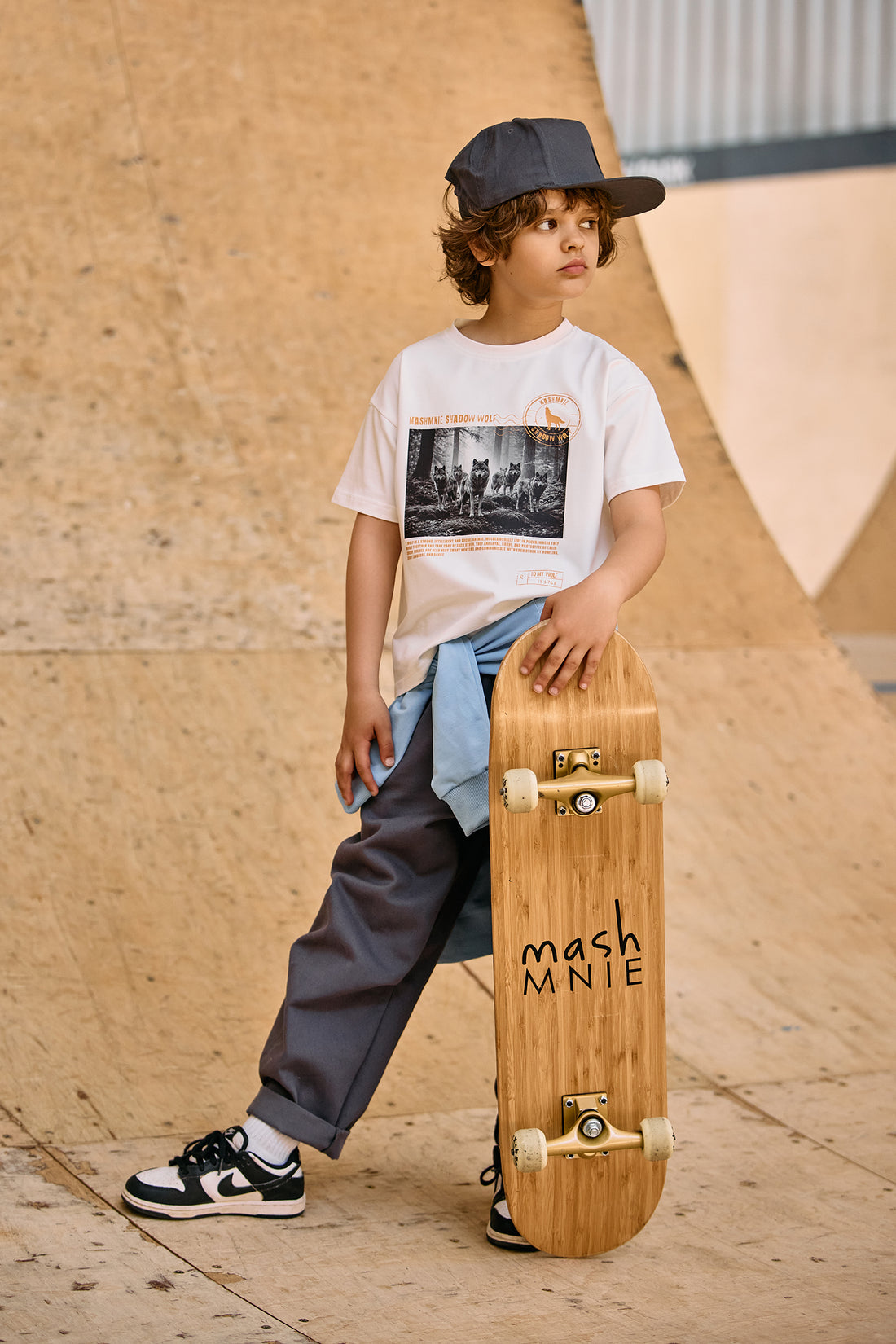 T-shirt chłopięcy kremowy MashMnie 6903-29526
