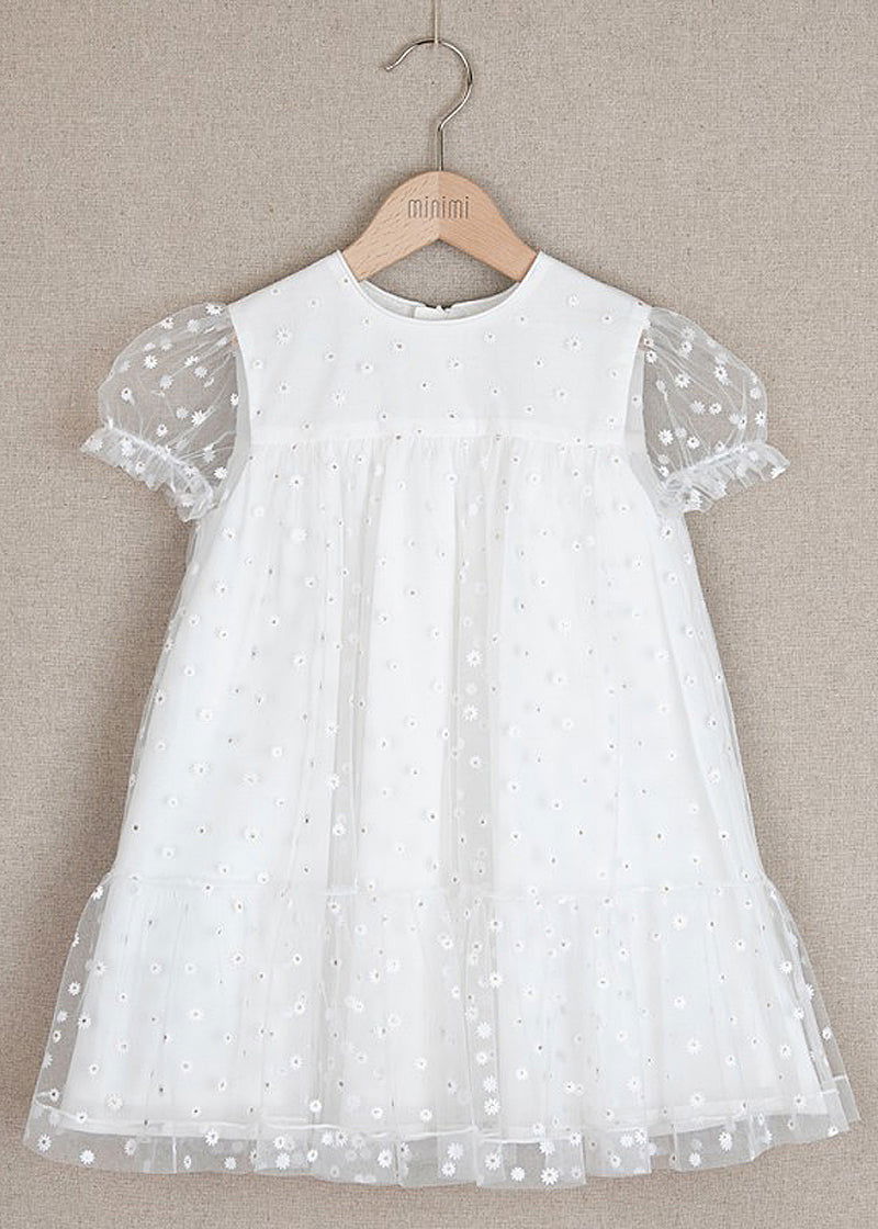 MINIMI 10/23K Sukienka elegancka kolor śmietanka -  - #tag1# - #tag2# - #tag3# - #tag4#