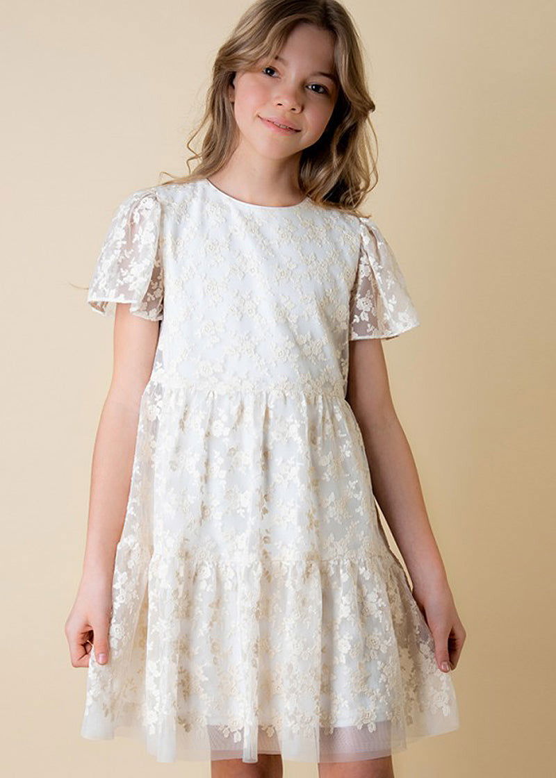 MINIMI 49/22 Sukienka elegancka kolor krem -  - #tag1# - #tag2# - #tag3# - #tag4#