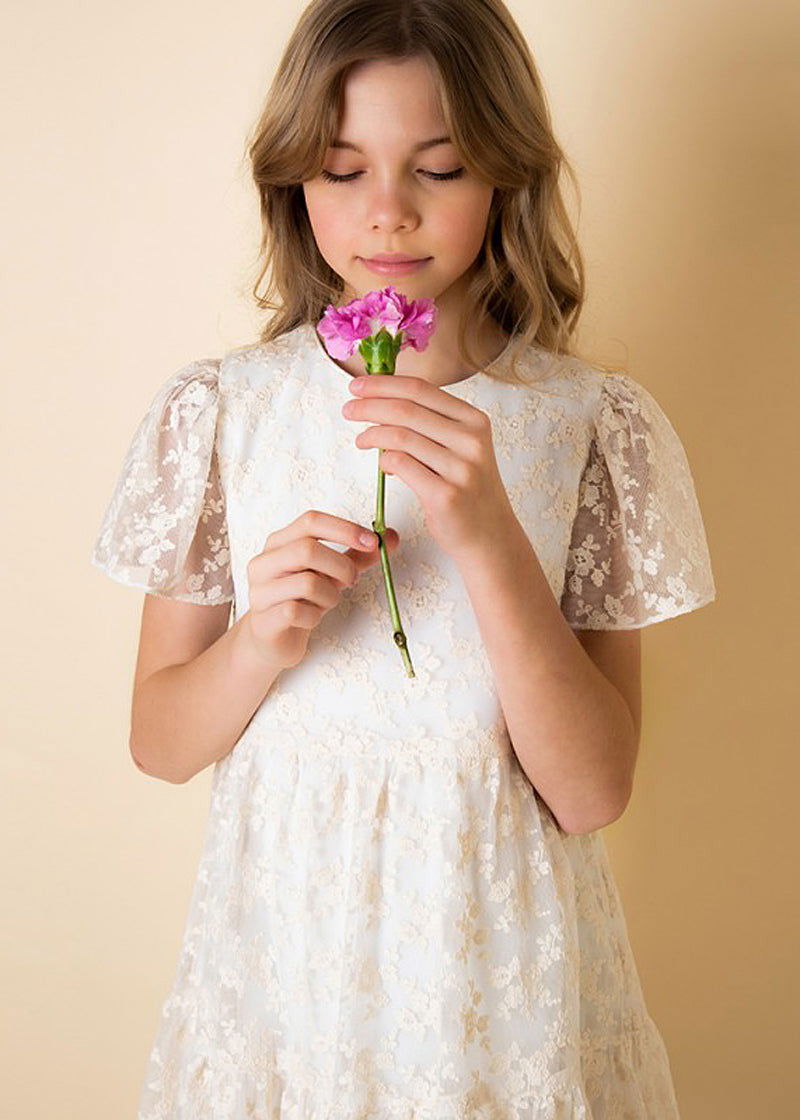 MINIMI 49/22 Sukienka elegancka kolor krem -  - #tag1# - #tag2# - #tag3# - #tag4#