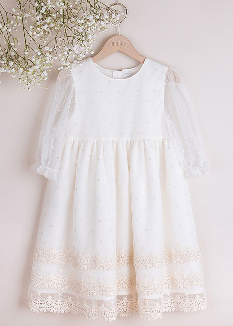 MINIMI 51/22 Sukienka elegancka kolor krem -  - #tag1# - #tag2# - #tag3# - #tag4#